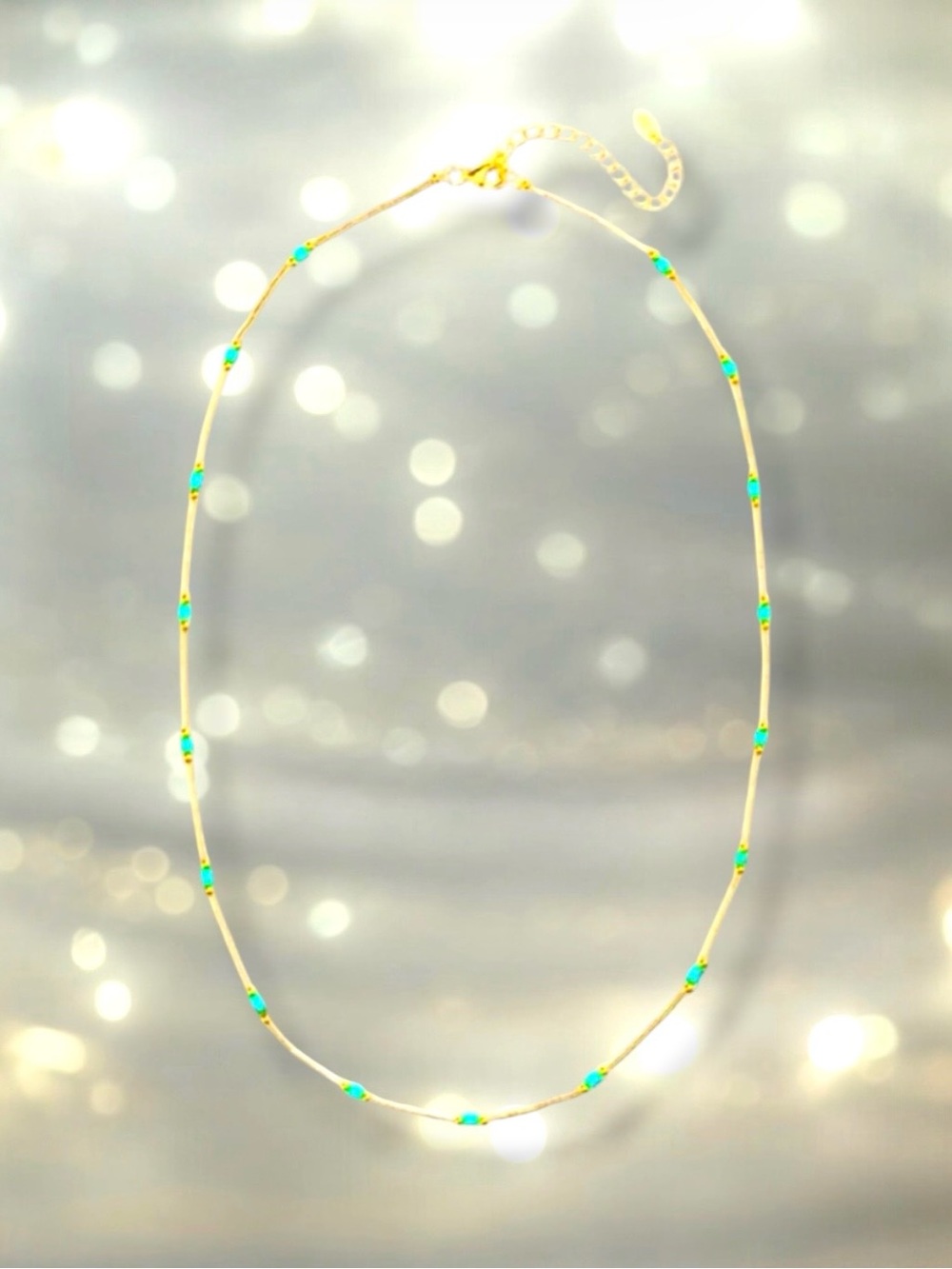 🆕💞ARGENTO VIVO 18K Gold-Plated Sterling Silver With Turquoise Beads Necklace